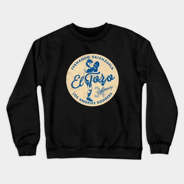 Fernando Valenzuela 2 by Buck Tee Crewneck Sweatshirt by Buck Tee